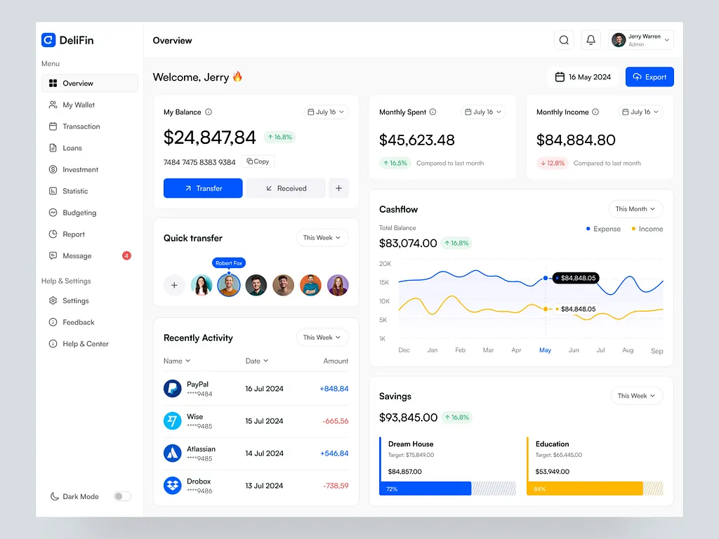 Financial Planning Dashboard